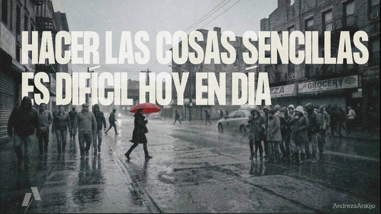 Hacer las cosas sencillas es difícil hoy en día.
